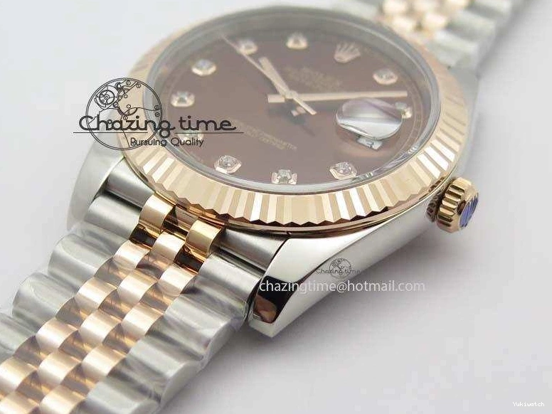 DateJust Dial Jubilee On Bracelet Best RG Fluted Noob 1:1 41mm Wrapped A3235 Brown Edition 126303 Diam Bezel 1231